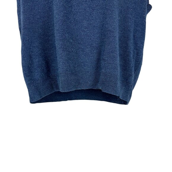 Janzen Mens XL Navy Blue Knit Sleeveless Sweater Vest Vintage V Neck Made In USA - Picture 2 of 5